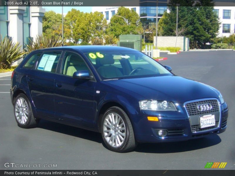 Ocean Blue Pearl / Beige 2006 Audi A3 2.0T