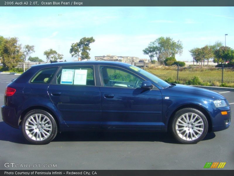 Ocean Blue Pearl / Beige 2006 Audi A3 2.0T