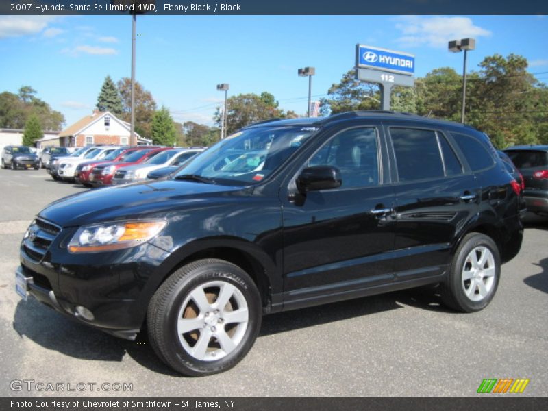 Ebony Black / Black 2007 Hyundai Santa Fe Limited 4WD