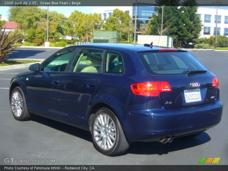 Ocean Blue Pearl / Beige 2006 Audi A3 2.0T