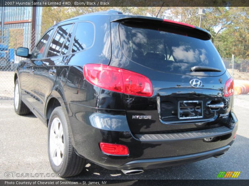 Ebony Black / Black 2007 Hyundai Santa Fe Limited 4WD
