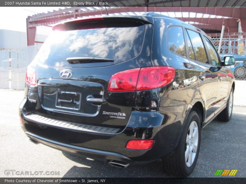 Ebony Black / Black 2007 Hyundai Santa Fe Limited 4WD