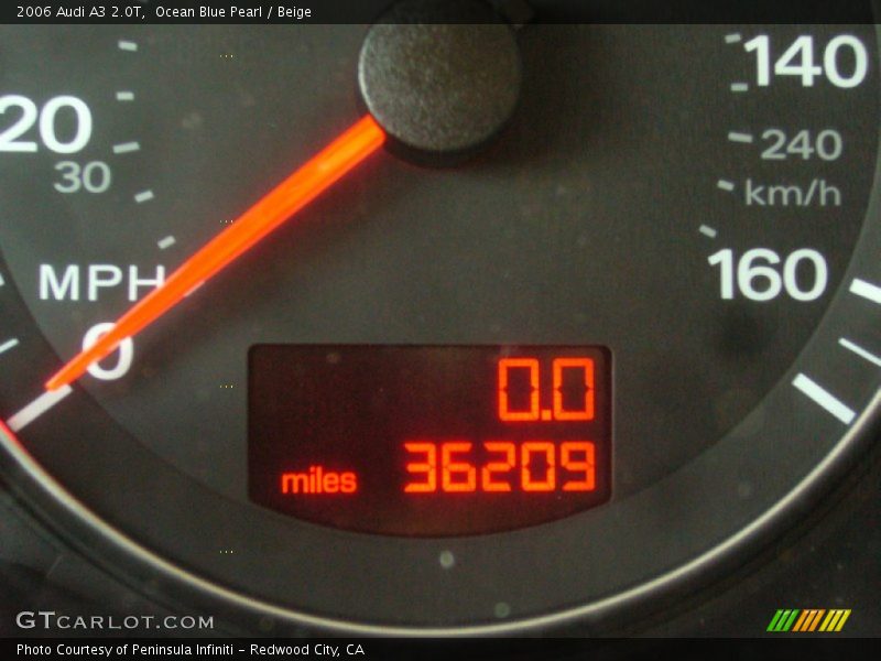 Ocean Blue Pearl / Beige 2006 Audi A3 2.0T