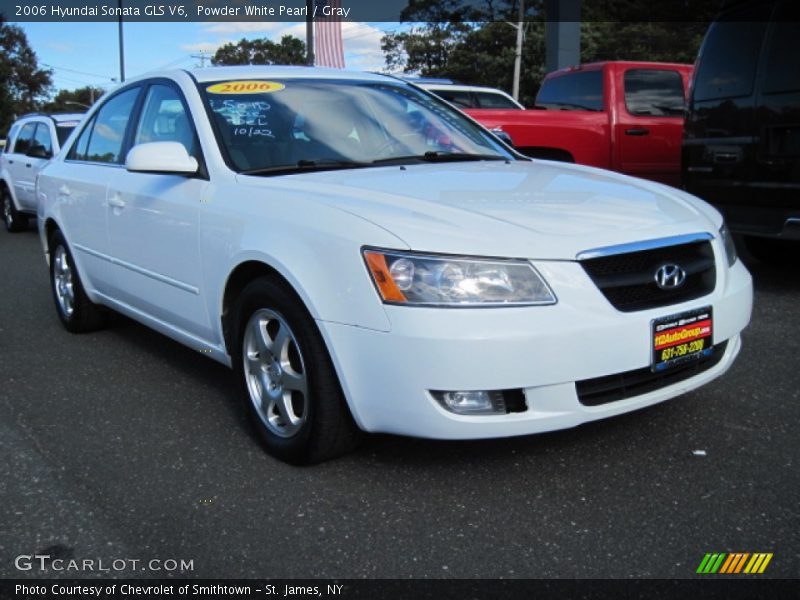 Powder White Pearl / Gray 2006 Hyundai Sonata GLS V6