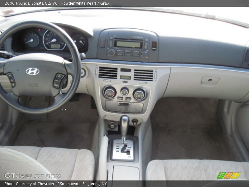 Powder White Pearl / Gray 2006 Hyundai Sonata GLS V6
