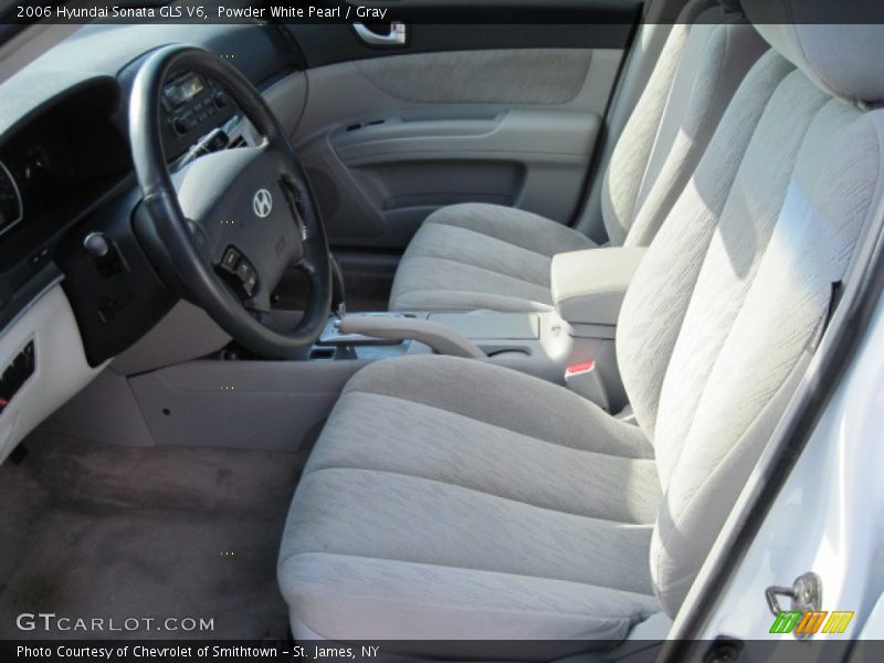 Powder White Pearl / Gray 2006 Hyundai Sonata GLS V6
