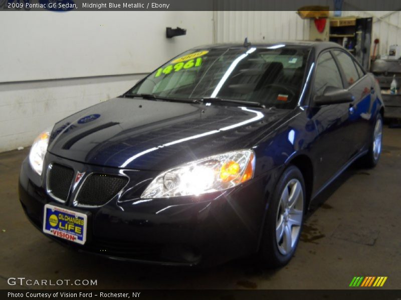 Midnight Blue Metallic / Ebony 2009 Pontiac G6 Sedan