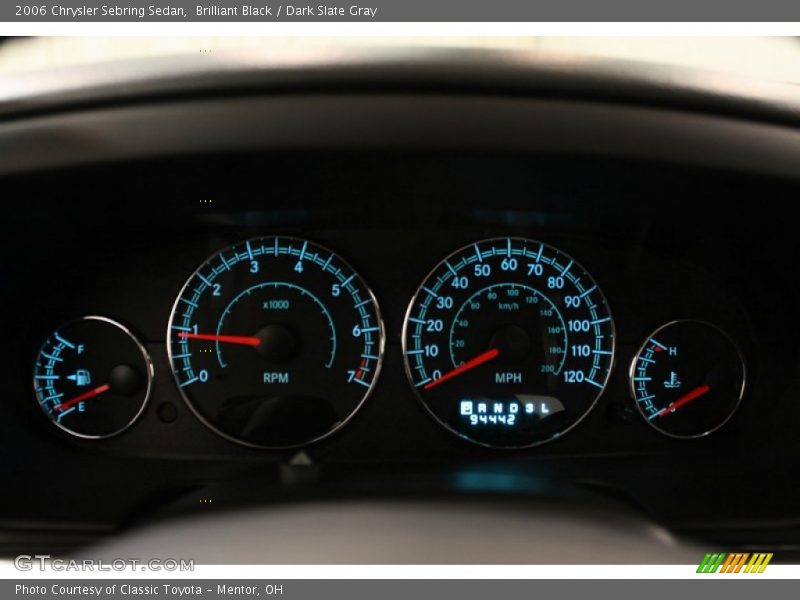 Brilliant Black / Dark Slate Gray 2006 Chrysler Sebring Sedan