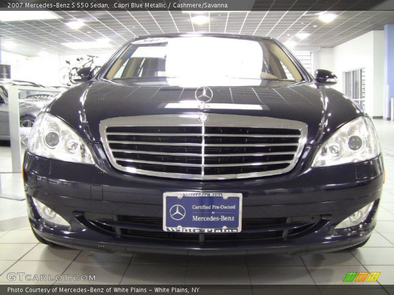 Capri Blue Metallic / Cashmere/Savanna 2007 Mercedes-Benz S 550 Sedan