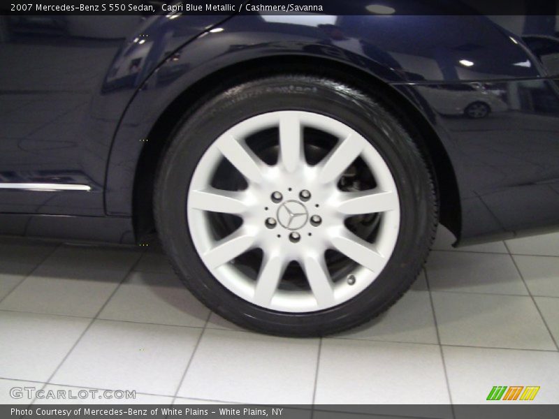 Capri Blue Metallic / Cashmere/Savanna 2007 Mercedes-Benz S 550 Sedan