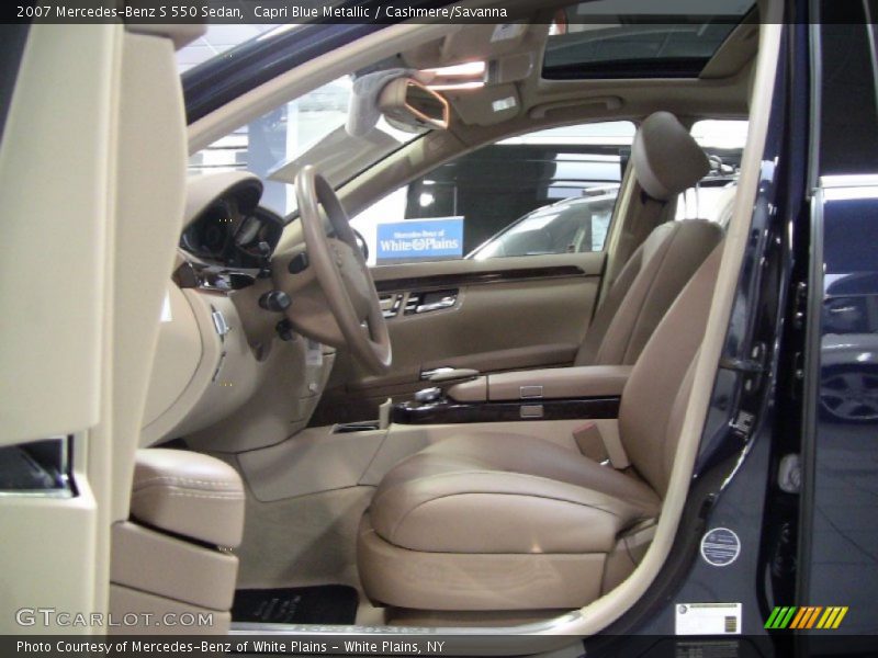 Capri Blue Metallic / Cashmere/Savanna 2007 Mercedes-Benz S 550 Sedan
