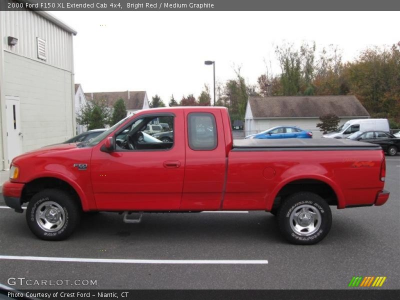 Bright Red / Medium Graphite 2000 Ford F150 XL Extended Cab 4x4