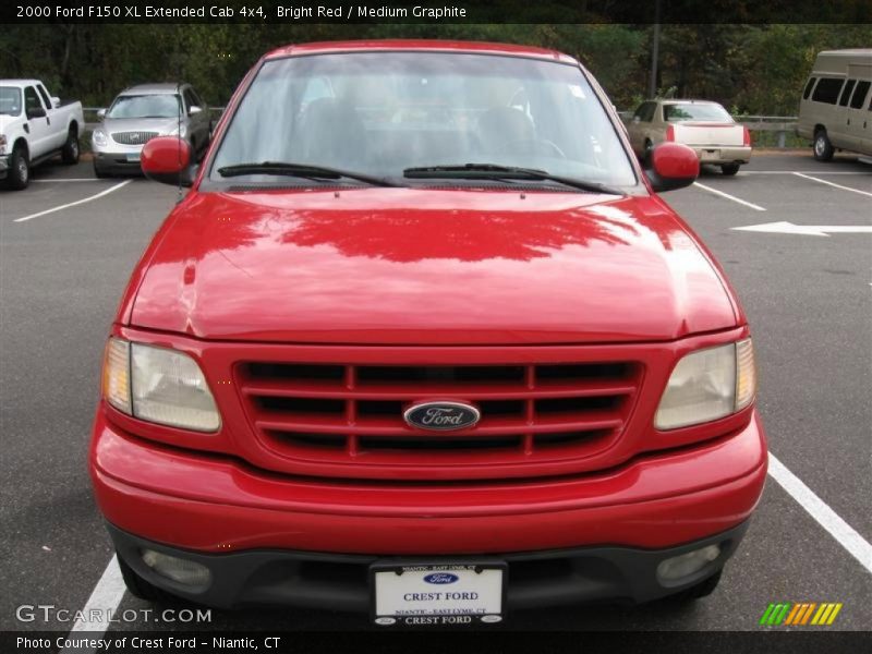 Bright Red / Medium Graphite 2000 Ford F150 XL Extended Cab 4x4