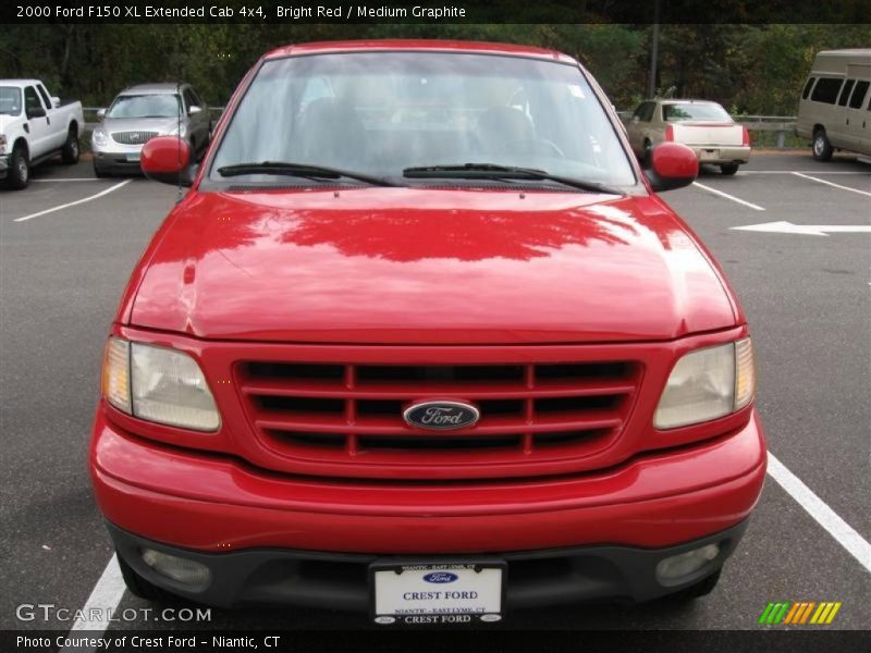 Bright Red / Medium Graphite 2000 Ford F150 XL Extended Cab 4x4