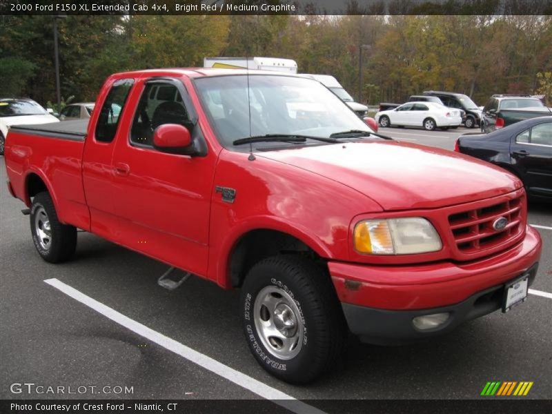 Bright Red / Medium Graphite 2000 Ford F150 XL Extended Cab 4x4