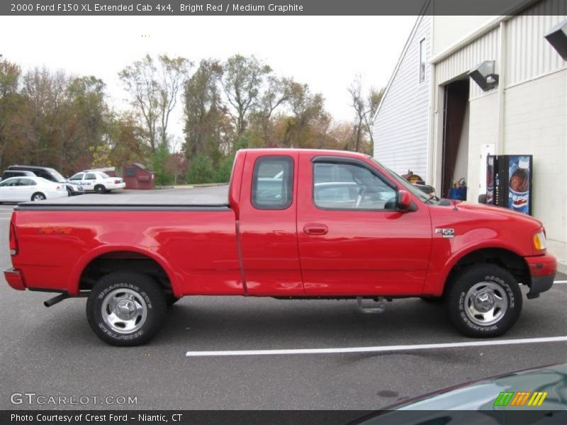 Bright Red / Medium Graphite 2000 Ford F150 XL Extended Cab 4x4