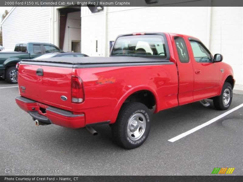 Bright Red / Medium Graphite 2000 Ford F150 XL Extended Cab 4x4