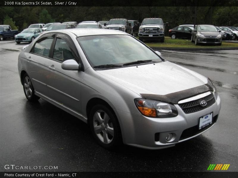 Silver / Gray 2008 Kia Spectra SX Sedan