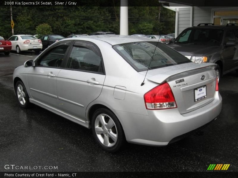 Silver / Gray 2008 Kia Spectra SX Sedan