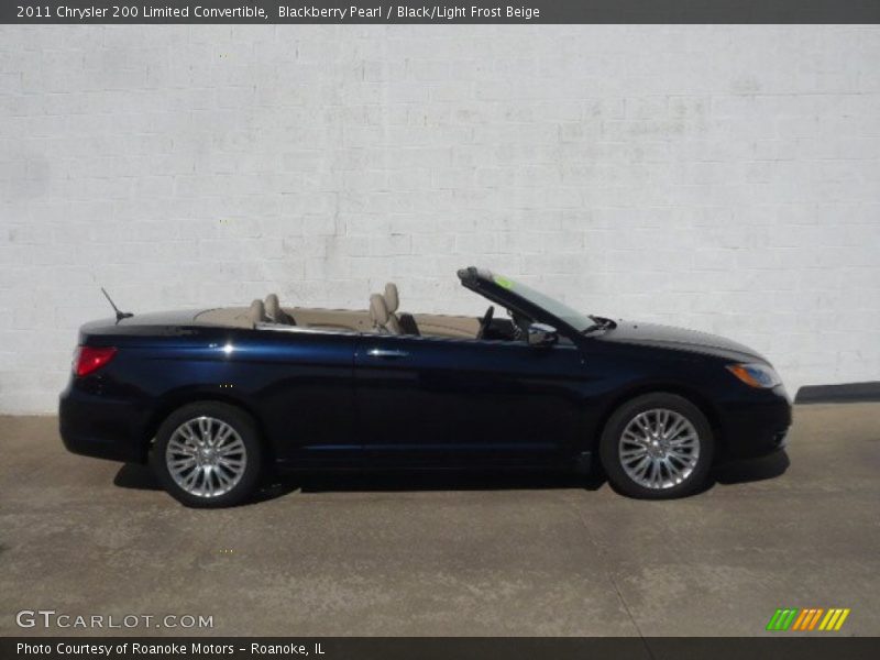 Blackberry Pearl / Black/Light Frost Beige 2011 Chrysler 200 Limited Convertible