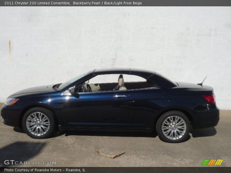 Blackberry Pearl / Black/Light Frost Beige 2011 Chrysler 200 Limited Convertible