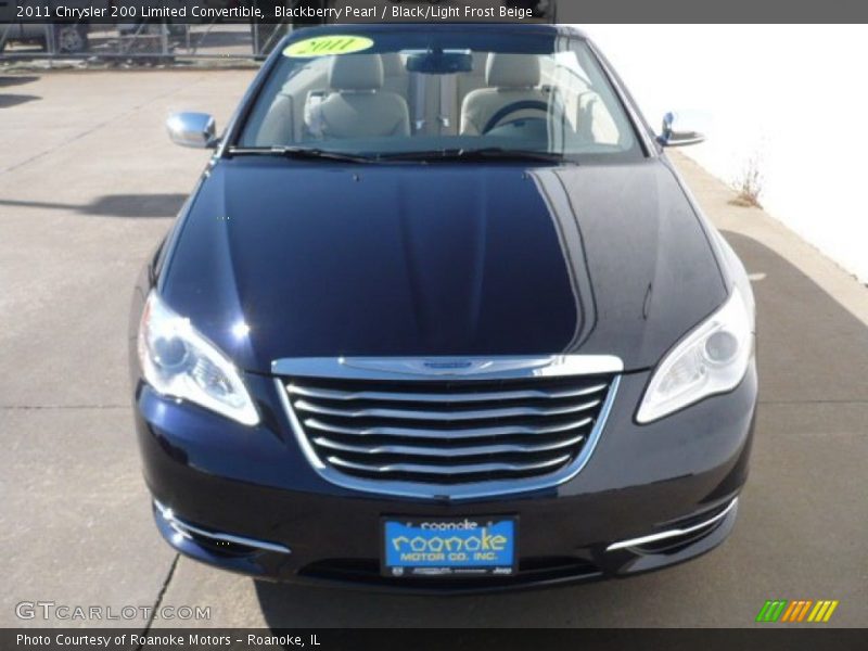 Blackberry Pearl / Black/Light Frost Beige 2011 Chrysler 200 Limited Convertible