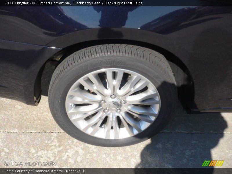 Blackberry Pearl / Black/Light Frost Beige 2011 Chrysler 200 Limited Convertible