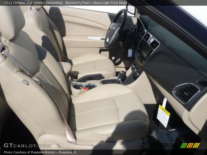Blackberry Pearl / Black/Light Frost Beige 2011 Chrysler 200 Limited Convertible