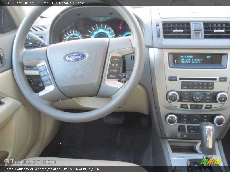 Steel Blue Metallic / Camel 2012 Ford Fusion SE