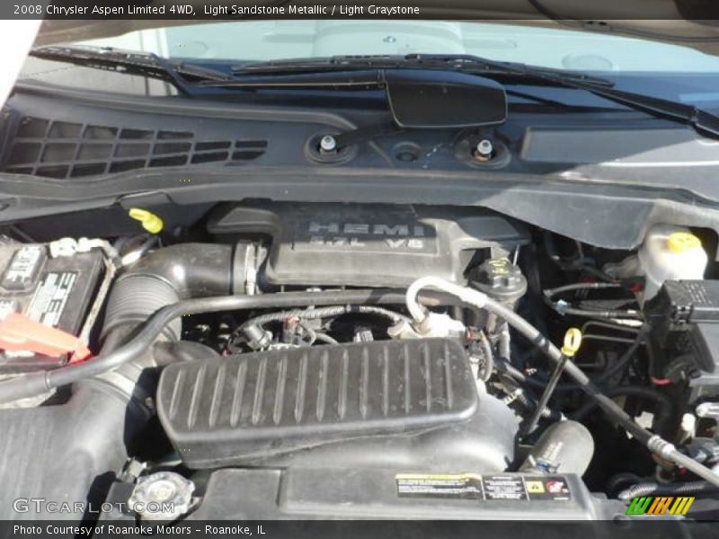 Light Sandstone Metallic / Light Graystone 2008 Chrysler Aspen Limited 4WD