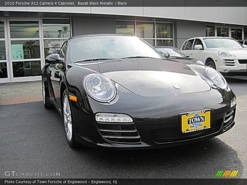 Basalt Black Metallic / Black 2010 Porsche 911 Carrera 4 Cabriolet