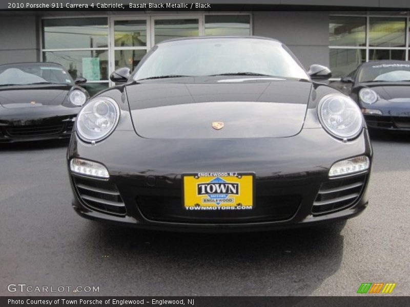 Basalt Black Metallic / Black 2010 Porsche 911 Carrera 4 Cabriolet