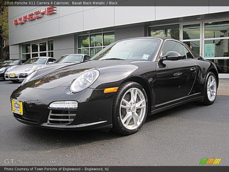 Basalt Black Metallic / Black 2010 Porsche 911 Carrera 4 Cabriolet
