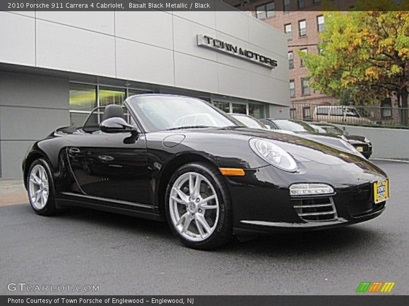 Basalt Black Metallic / Black 2010 Porsche 911 Carrera 4 Cabriolet