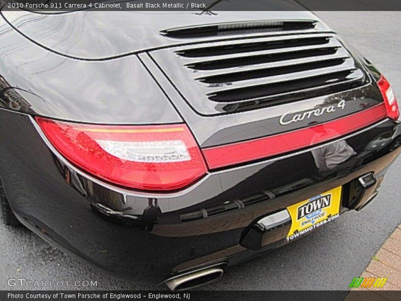 Basalt Black Metallic / Black 2010 Porsche 911 Carrera 4 Cabriolet