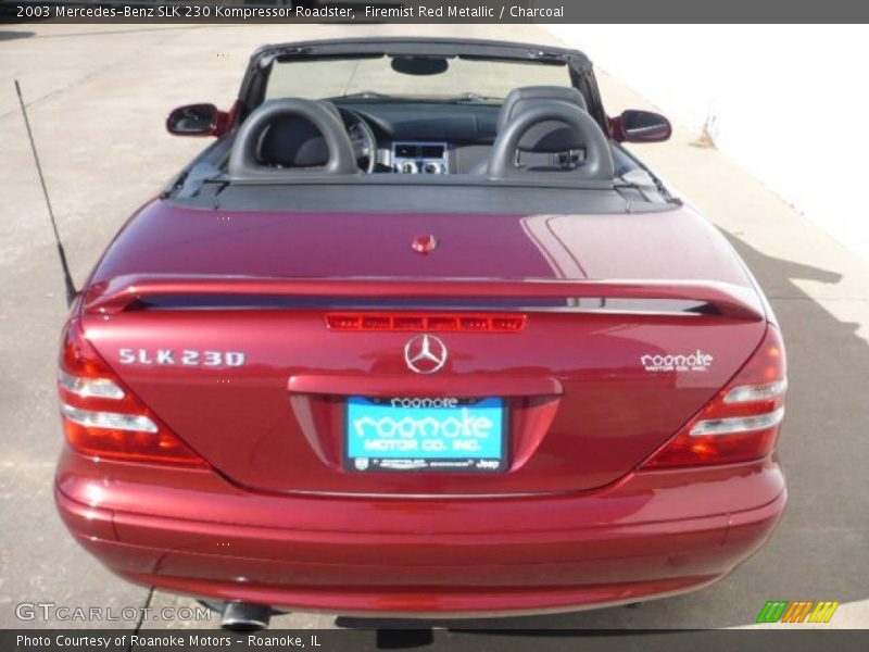 Firemist Red Metallic / Charcoal 2003 Mercedes-Benz SLK 230 Kompressor Roadster