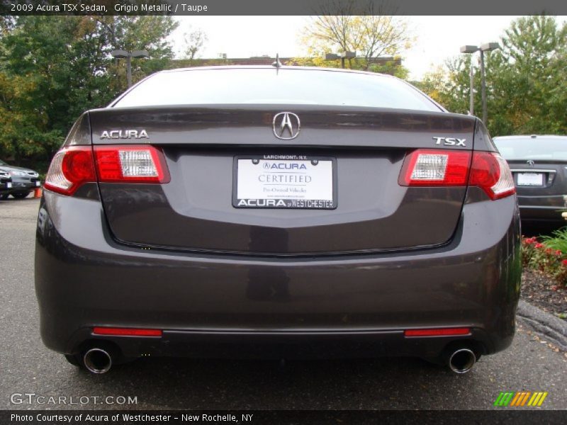 Grigio Metallic / Taupe 2009 Acura TSX Sedan