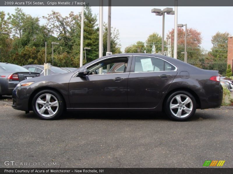 Grigio Metallic / Taupe 2009 Acura TSX Sedan