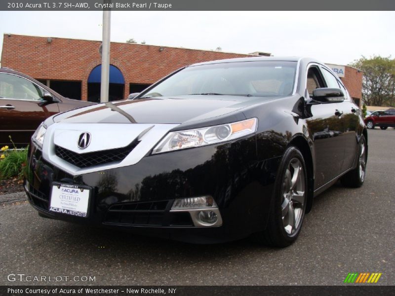 Crystal Black Pearl / Taupe 2010 Acura TL 3.7 SH-AWD