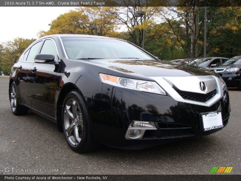 Crystal Black Pearl / Taupe 2010 Acura TL 3.7 SH-AWD