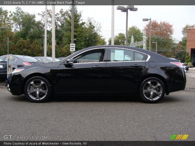 Crystal Black Pearl / Taupe 2010 Acura TL 3.7 SH-AWD