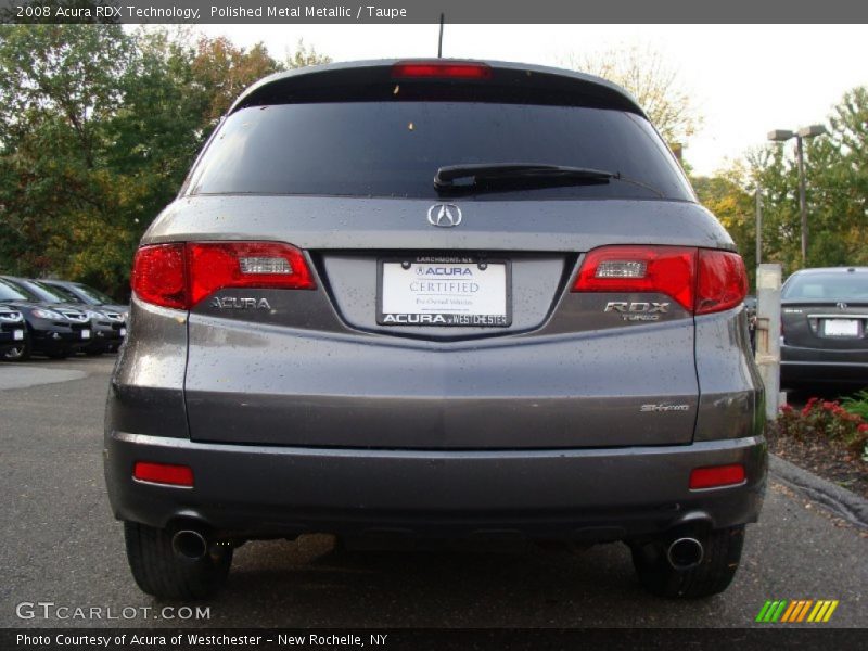 Polished Metal Metallic / Taupe 2008 Acura RDX Technology
