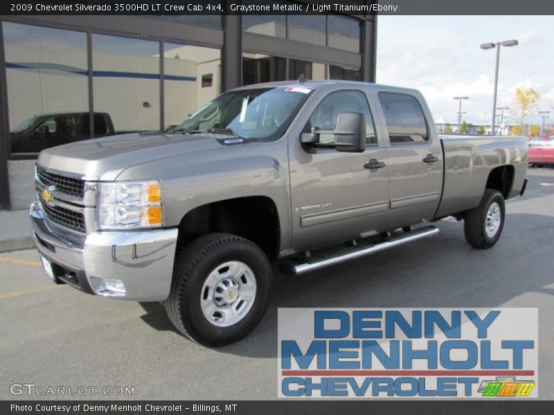 Graystone Metallic / Light Titanium/Ebony 2009 Chevrolet Silverado 3500HD LT Crew Cab 4x4