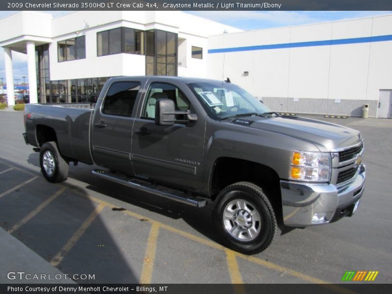 Graystone Metallic / Light Titanium/Ebony 2009 Chevrolet Silverado 3500HD LT Crew Cab 4x4