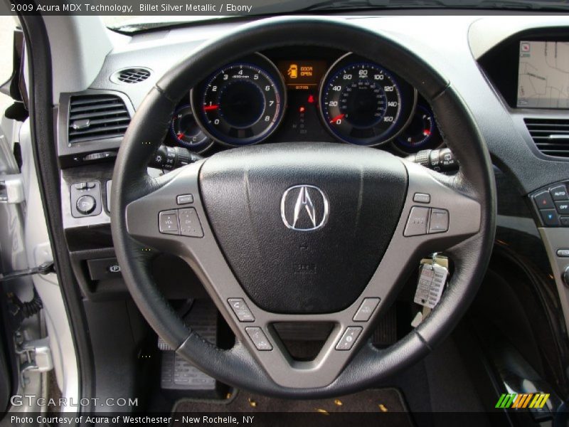Billet Silver Metallic / Ebony 2009 Acura MDX Technology