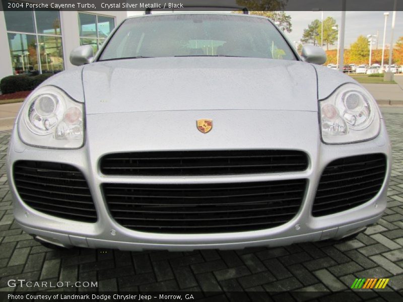 Crystal Silver Metallic / Black 2004 Porsche Cayenne Turbo