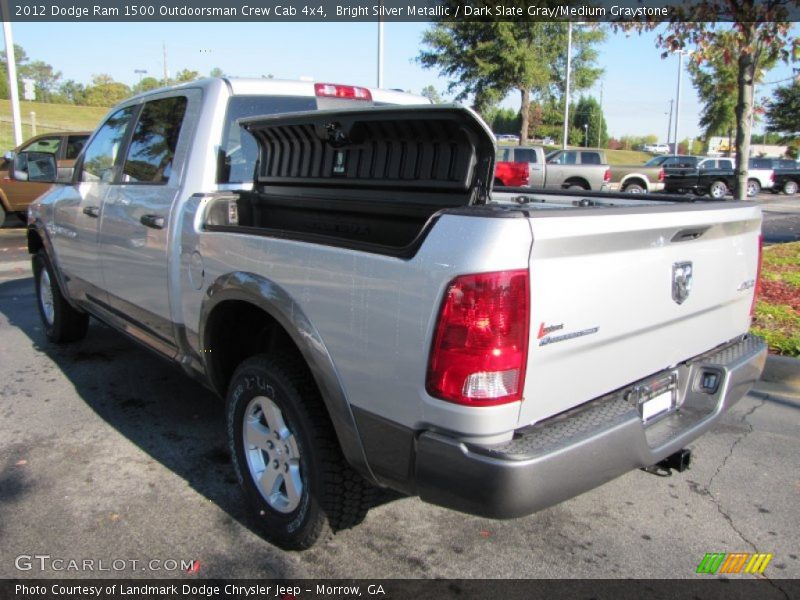 Bright Silver Metallic / Dark Slate Gray/Medium Graystone 2012 Dodge Ram 1500 Outdoorsman Crew Cab 4x4