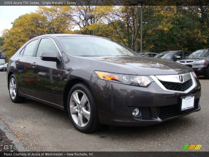 Grigio Metallic / Ebony 2009 Acura TSX Sedan