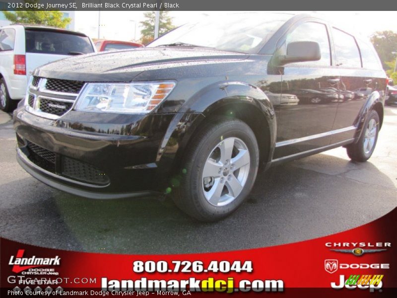 Brilliant Black Crystal Pearl / Black 2012 Dodge Journey SE