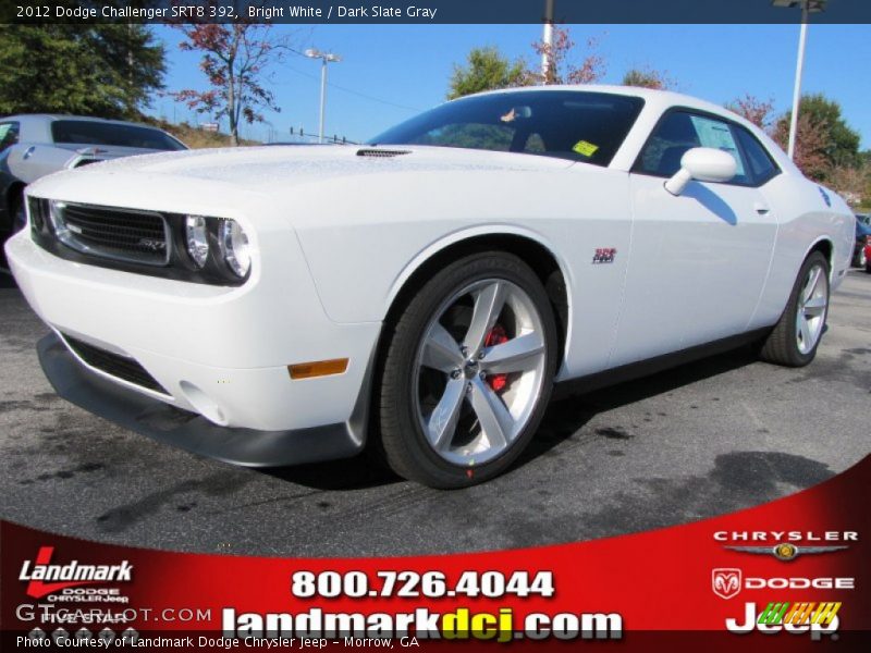 Bright White / Dark Slate Gray 2012 Dodge Challenger SRT8 392